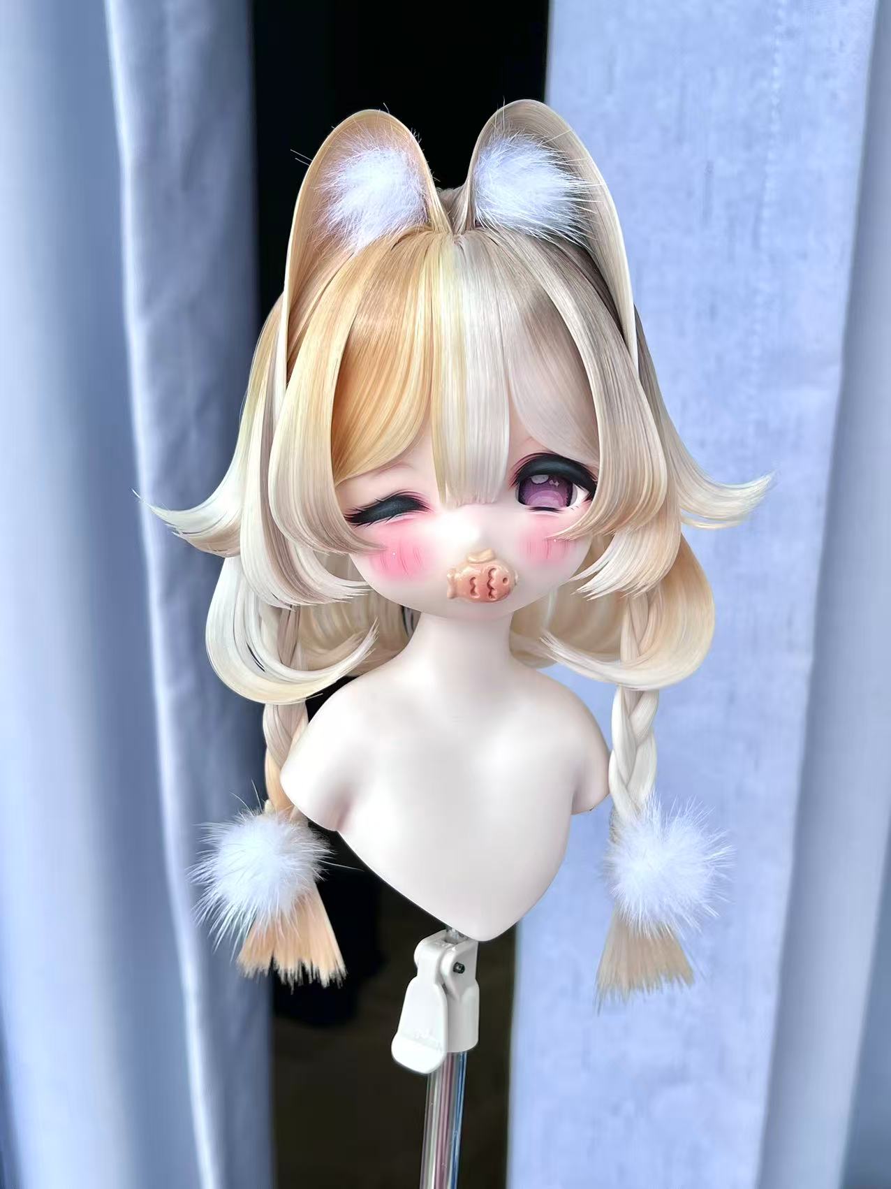 u-gg-4【GG】★グレーテンション自由！1/3ドール(頭囲22~23cm)用ウィッグ