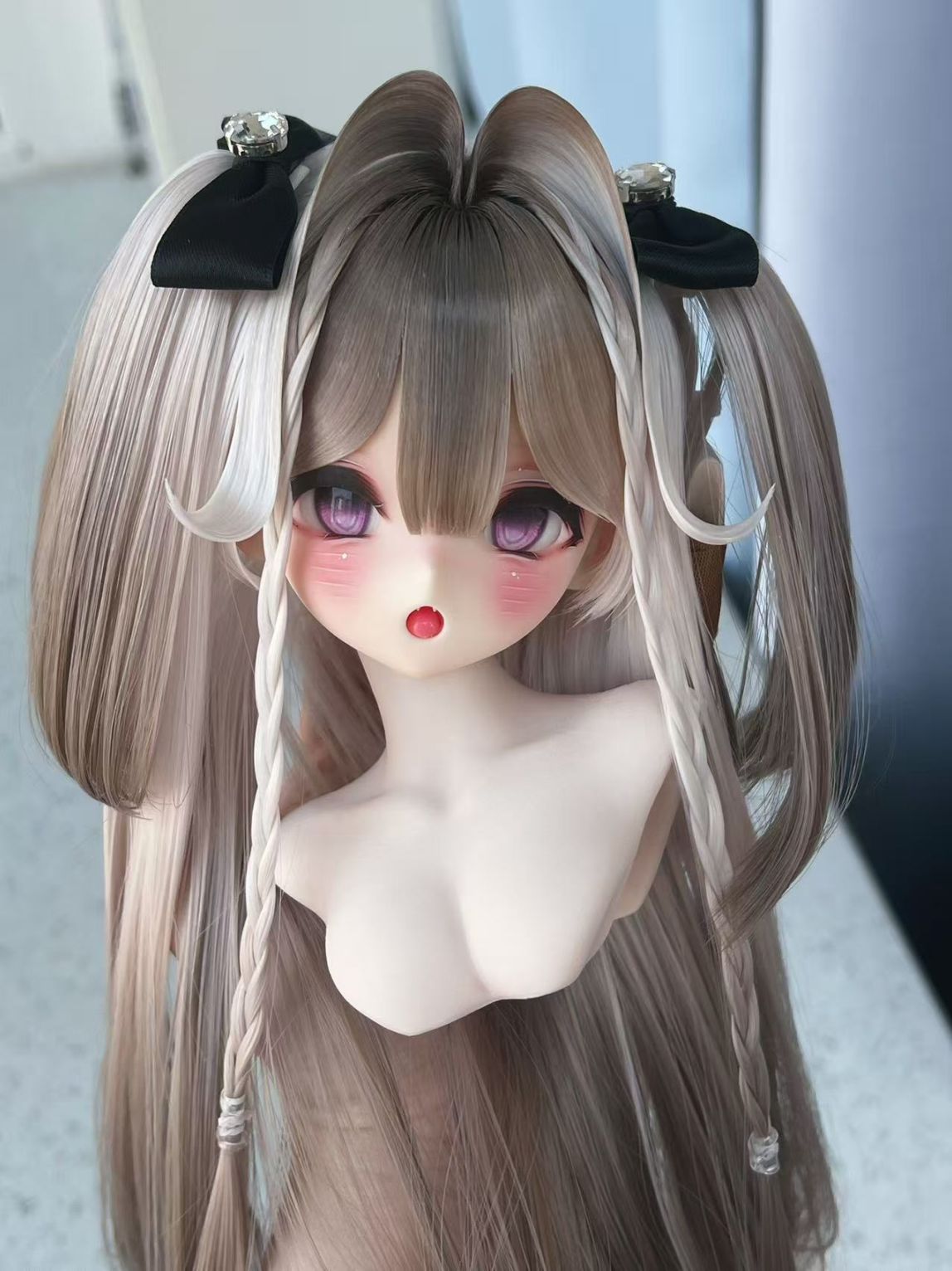 u-gg-7【GG】★グレーテンション自由！1/3ドール(頭囲22~23cm)用ウィッグ