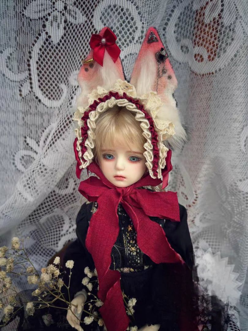 KM1812【LINGLONG】1/3,1/4ドール用狐耳のカチューシャ