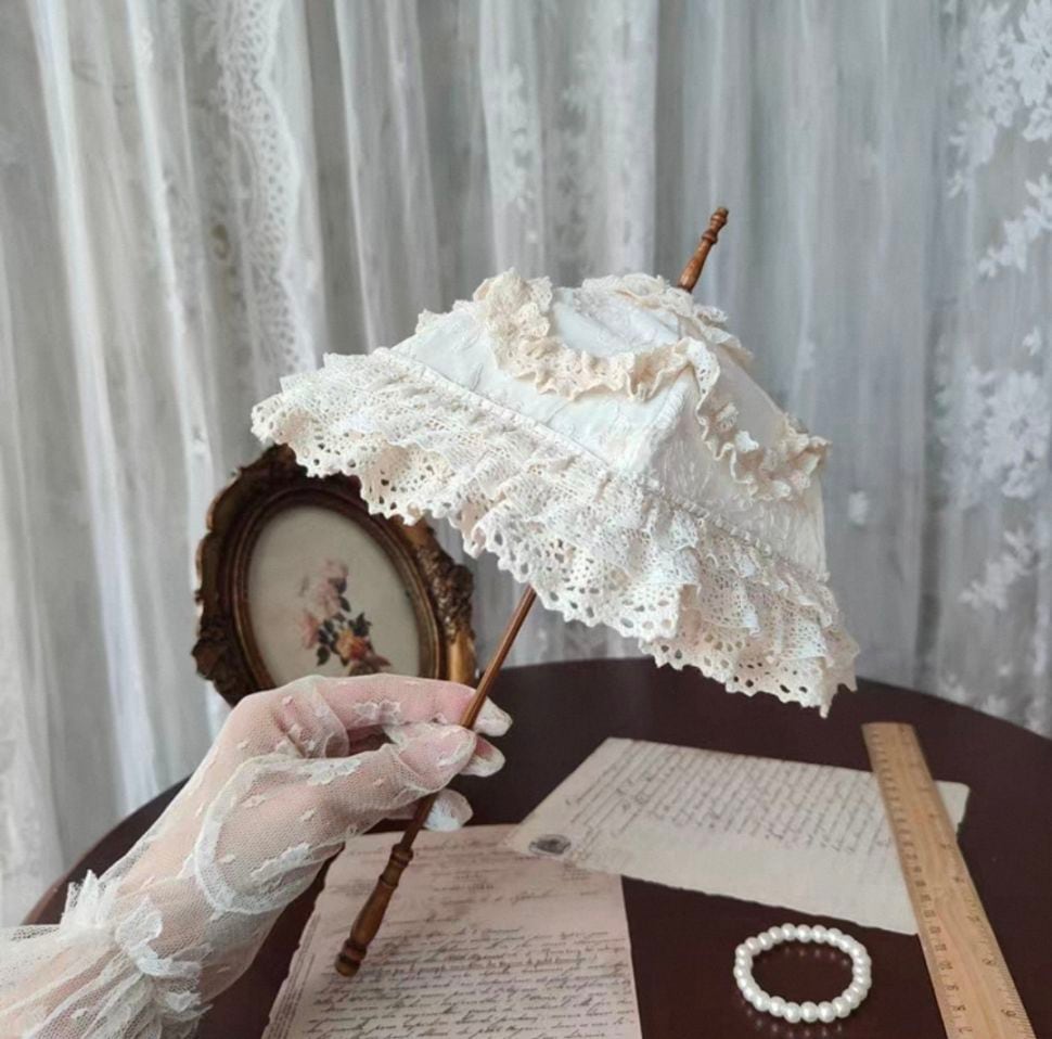 KM1838【BFHP】1/4,1/3ドール用レース傘