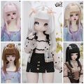 U-4625【sxf】★5色！1/3,1/4ドール(頭囲17.5~24cm)用ウィッグ|アレンジ済ウィッグ