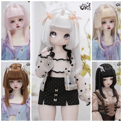 U-4625【sxf】★5色！1/3,1/4ドール(頭囲17.5~24cm)用ウィッグ