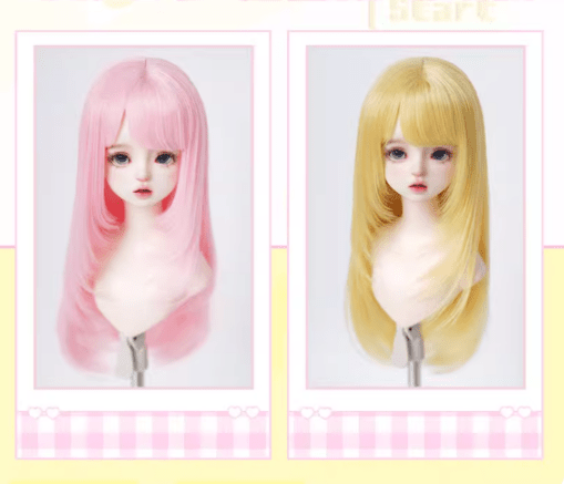 U-4632【sxf】★9色！1/4ドール(頭囲17.5~19.5cm)用ウィッグ