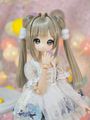 U-4641【jy】★1/3ドール(頭囲21~23cm)用ウィッグ|アレンジ済ウィッグ