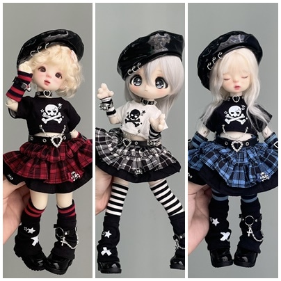 AF11278【ils】★幼SDド－ル用洋服10点セット（3色あり）