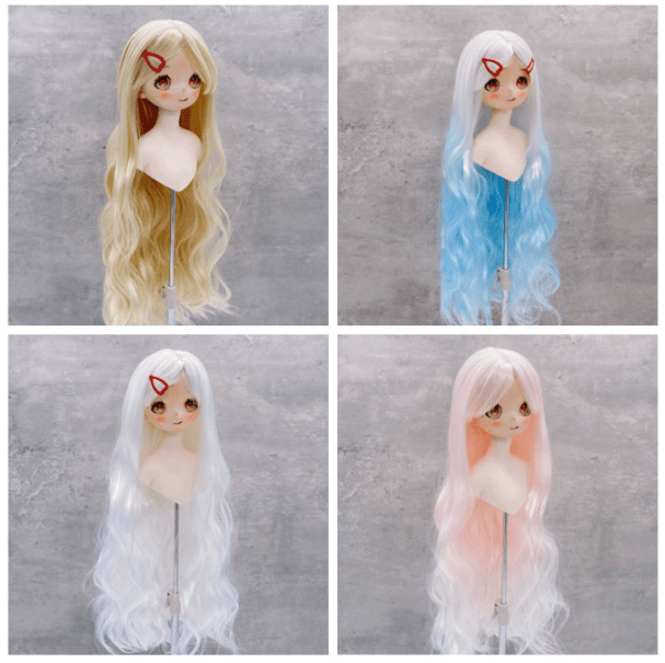 U-4646【LQ】1/6,1/4,1/3ドール(頭囲15.5~23cm)用ウィッグ