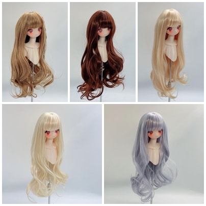 U-4657【LQ】1/6,1/4,1/3ドール(頭囲15.5~23cm)用ウィッグ