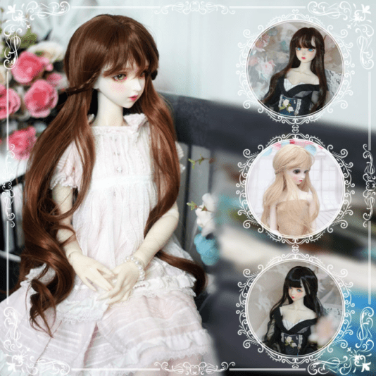 U-4660【LQ】1/6,1/4,1/3ドール(頭囲15.5~23cm)用ウィッグ