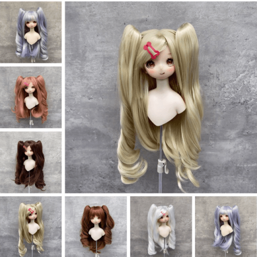 U-4672【LQ】1/6,1/4,1/3ドール(頭囲15.5~23cm)用ウィッグ