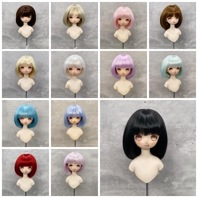 U-4674【LQ】1/6,1/4,1/3ドール(頭囲15.5~23cm)用ウィッグ