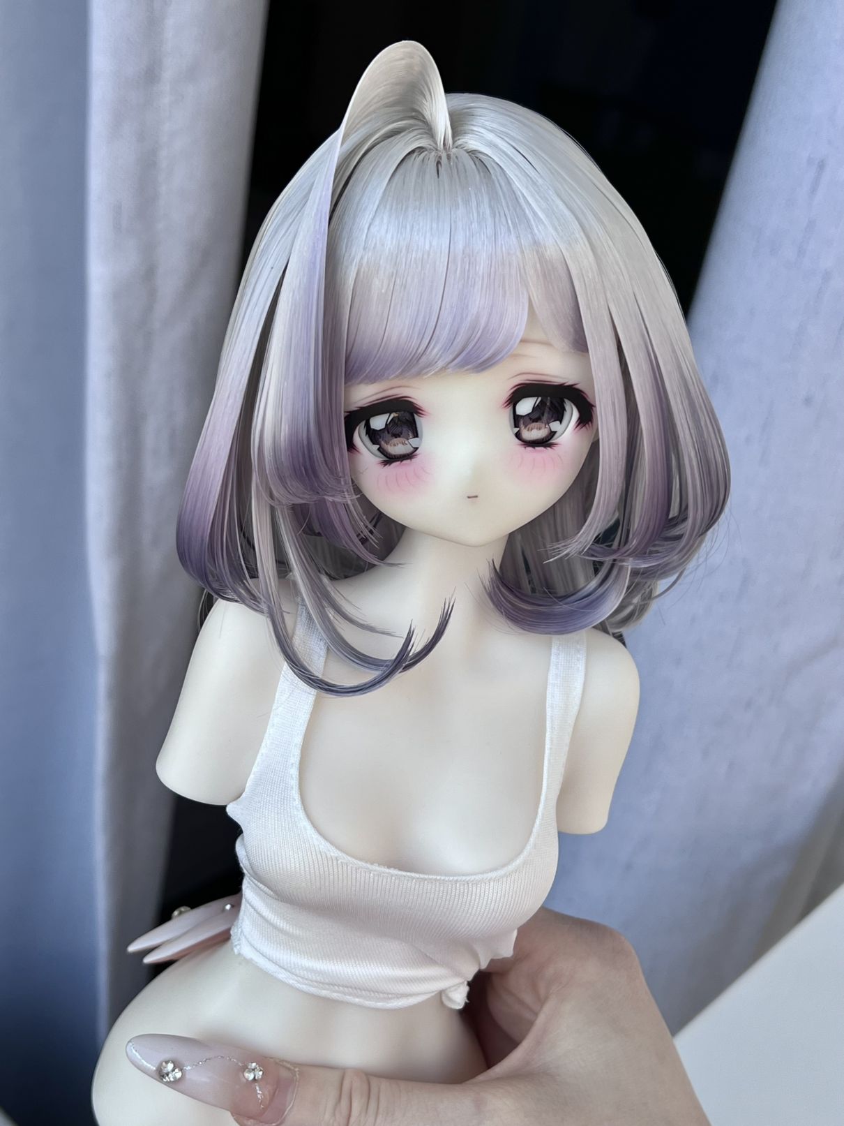 u-gg-15【GG】★グレーテンション自由！1/3ドール(頭囲22~23cm)用ウィッグ