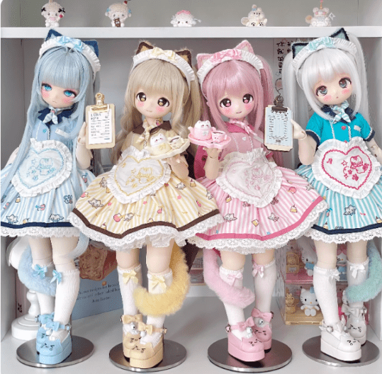 即納品AF11319【afly】1/4洋服8点セット（緑/MSD）