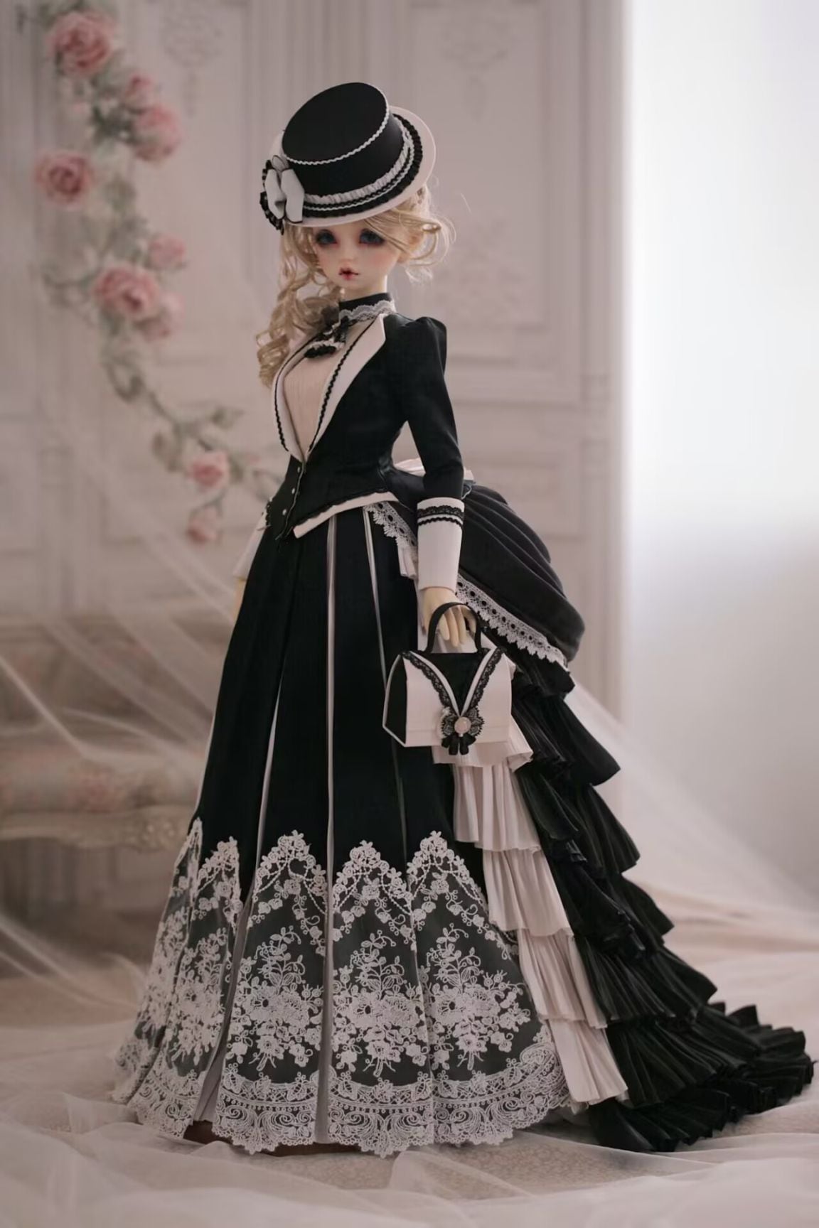 【予約販売】12月10日までSD16/SDGR★DESERS★ バッスル風クラシカルセットアップ「窈窕淑女」黒