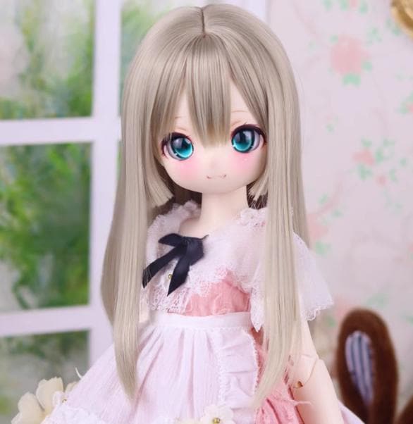 U-4685【mwss】1/4，1/3ドール(頭囲18~23cm)用ウィッグ(6色あり)