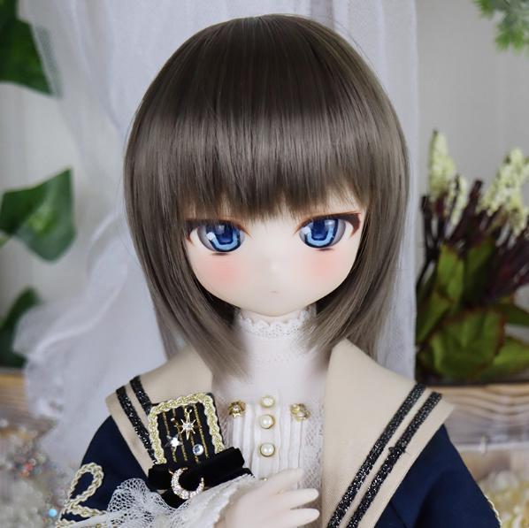 U-4688【mwss】1/6,1/4，1/3ドール(頭囲16~23cm)用ウィッグ(8色あり)