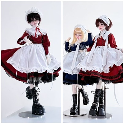 mdd MDD サイズ メイド服セット BJDドール用衣装セット MDD/kumakoサイズ メイド服 全2色 球体関節人形
