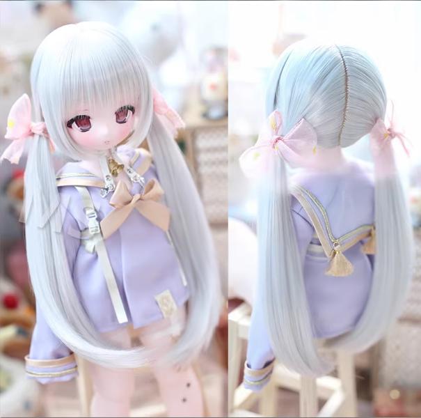 U-4694【mwss】1/6,1/4,1/3ドール(頭囲16~23cm)用ウィッグ(8色あり