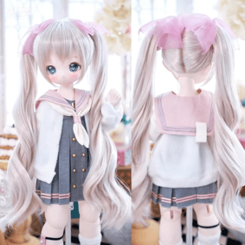 U-4705【mwss】1/3ドール(頭囲21~23cm)用ウィッグ(16色あり)