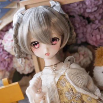 U-4706【mwss】1/6,1/4,1/3ドール(頭囲16~23cm)用ウィッグ(6色あり)