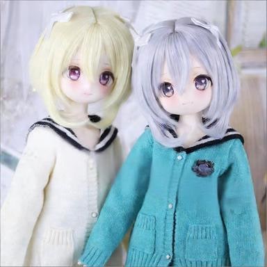 U-4707【mwss】1/3ドール(頭囲22~23cm)用ウィッグ(3色あり)