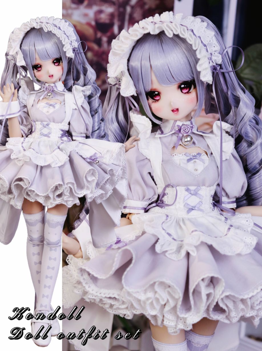 AF11422【Kon】1/4★MDD,MSDなどド－ル用洋服8点セット（紫色）