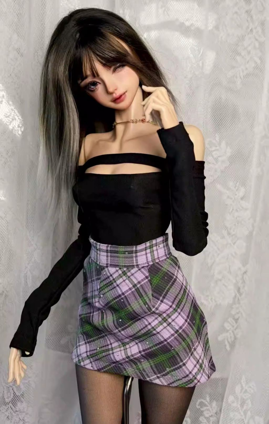 AF11448【uuz】 1/4,1/3 MSD/MDD,SD/DDドール用洋服2点セット