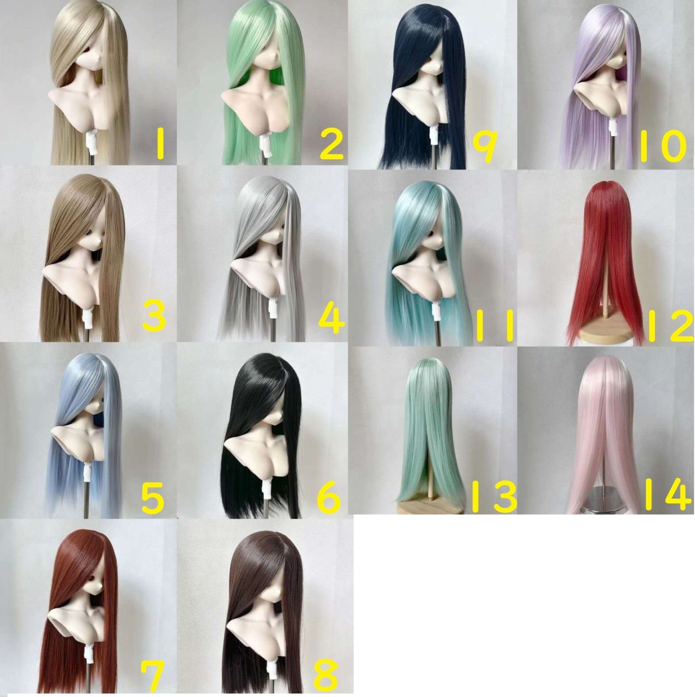 U-7001【YL】1/6～1/3アレンジ用のベースウィッグ