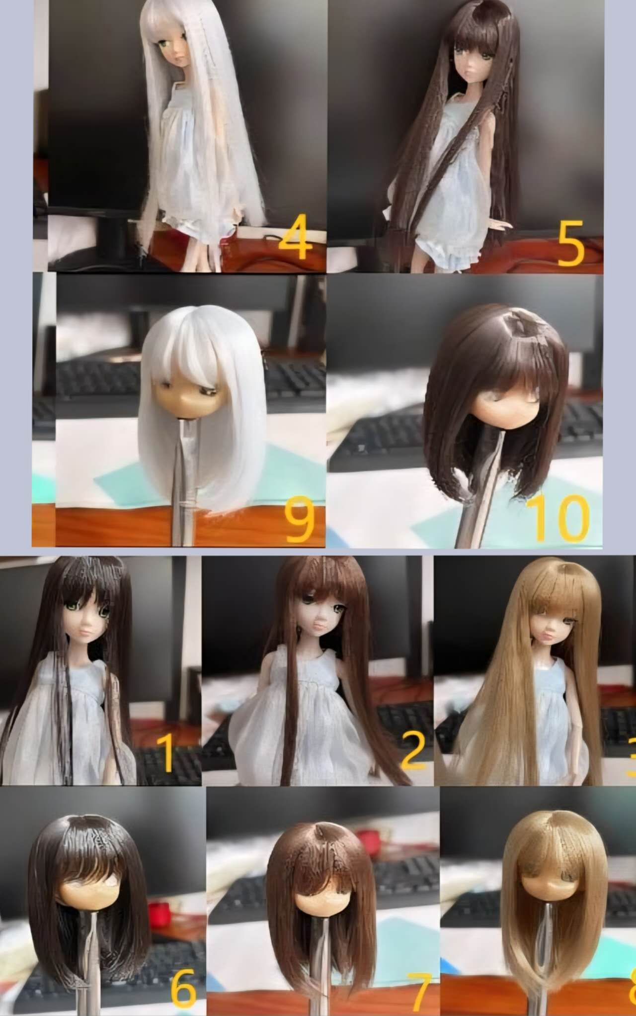 U-7006【YL】1/12アレンジ用のベースウィッグ