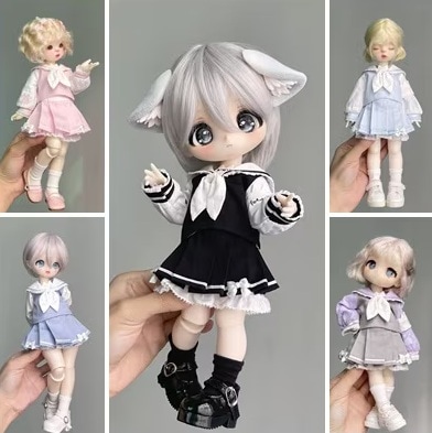 即納品AF11397【ils】1/6洋服4点セット（青/幼SD）