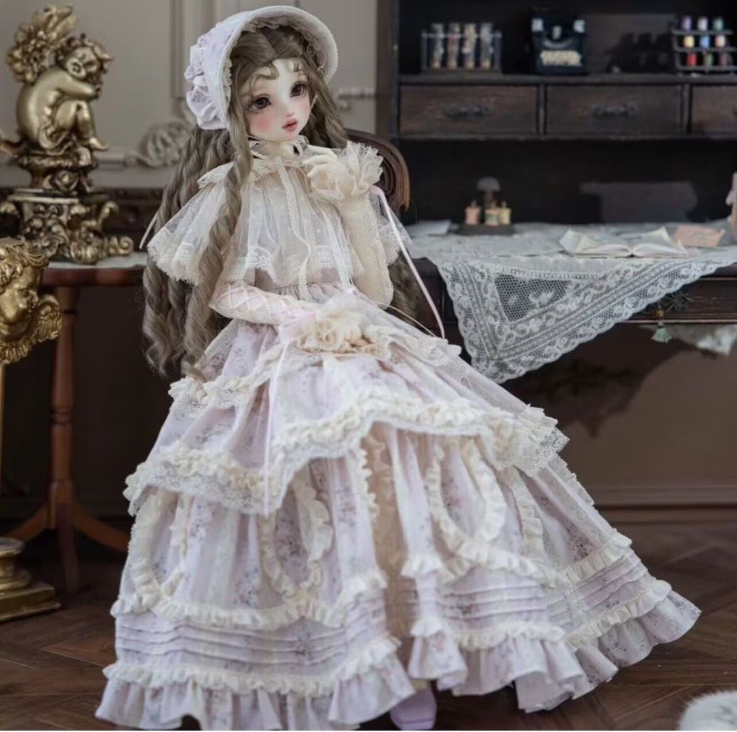 即納品AF11507【AD】1/4ロココ風レトロドレスセット（MSD）