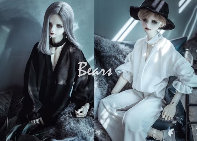 即納品AF9551【Bears】1/3シャツ（白/70cm）