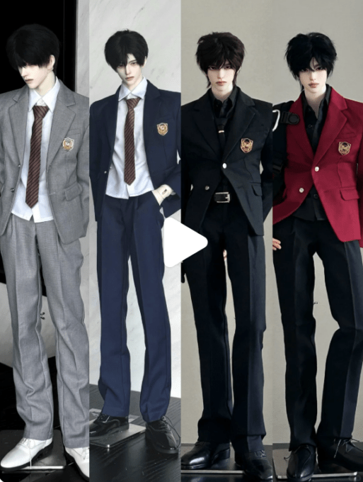 AF11565【BREZZA】4色★70cm～ID75cm以上ド-ル（多サイズ対応）用洋服4点セット