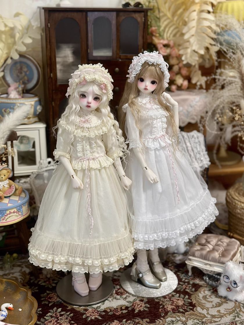 AF11611【jades】2色！1/4★MSD/MDDド－ル用クラシカルロリータ風ガールズドレスセット