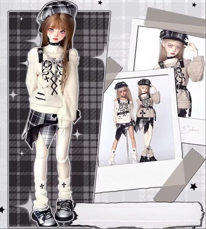 即納品AF11441【hx】1/4洋服5点セット（ベージュ/MSD）