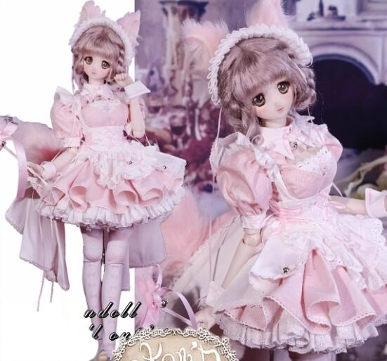 新商品特別早割4月15日まで！！AF11634【Kon】1/3★DD,DDS,DDDY,SDGR,SD16などド－ル用洋服8点セット（ピンク）