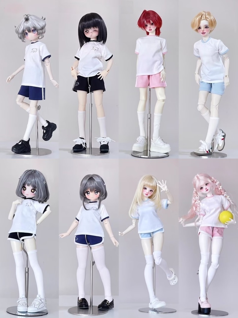 AF11675【xu】4色！！1/4★MSD/MDD用体操服3点セット（4色あり）