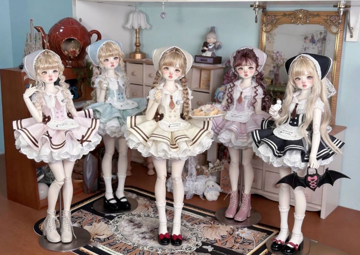 【即納・数量限定】予約完売モデル｜特別確保分！！7色★1/4 MSD/MDDなどメイドスタイル ドレスセット