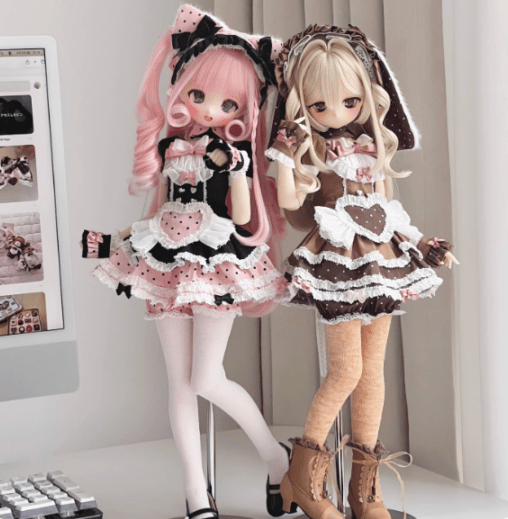 【予約販売】4月18日まで！★1/4MDDドール用メイド風洋服セット