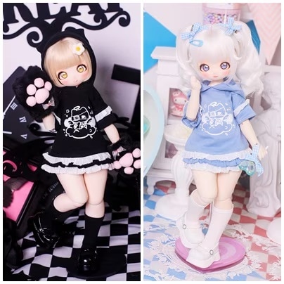 即納品AF11087【ils】1/4パーカー（水色/MSD/MDD）