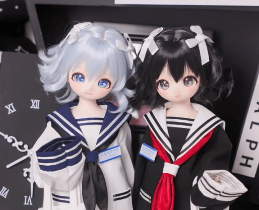 U-4725【Mlin】1/3ドール(頭囲22~23cm)用ウィッグ(6色あり)