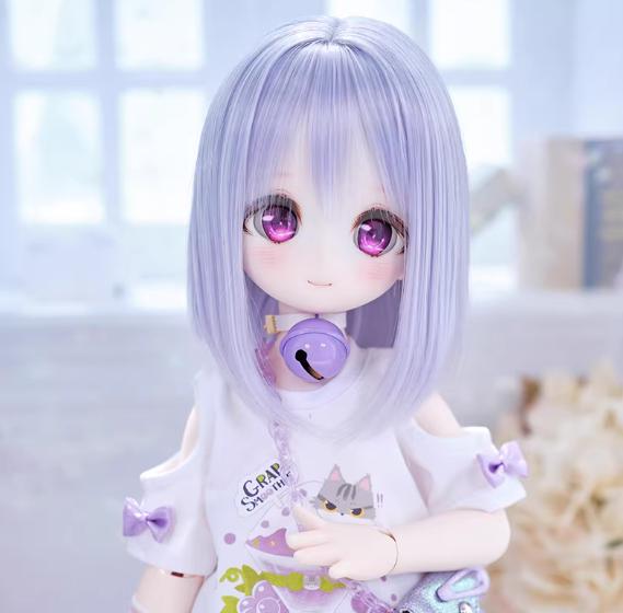 U-4727【Mlin】1/4,1/3ドール(頭囲18~23cm)用ウィッグ(8色あり)