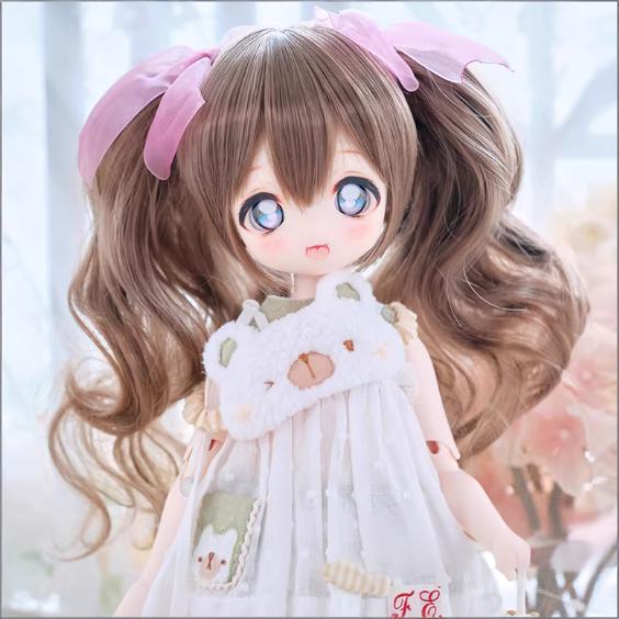 U-4732【Mlin】1/3ドール(頭囲22~23cm)用ウィッグ(3色あり)