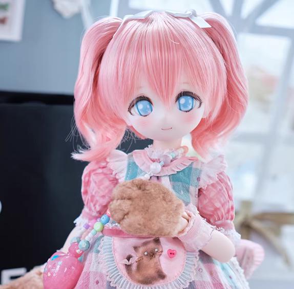 U-4736【Mlin】1/3ドール(頭囲22~23cm)用ウィッグ(2色あり)