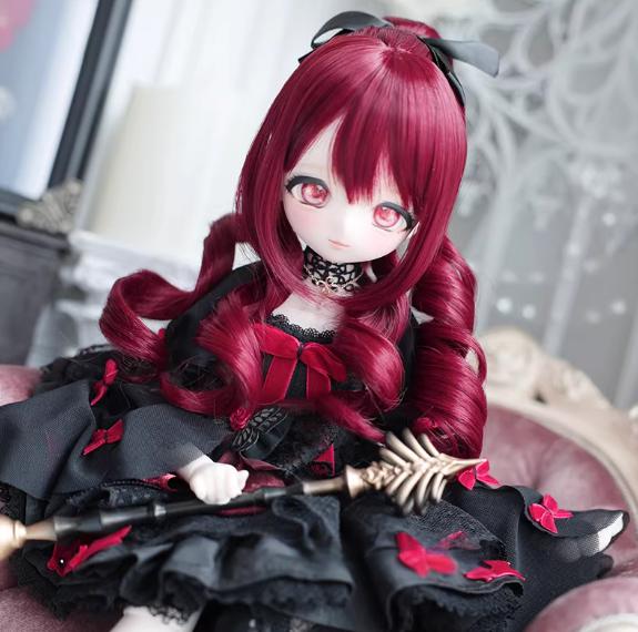 U-4738【Mlin】1/3ドール(頭囲22~23cm)用ウィッグ(2色あり)