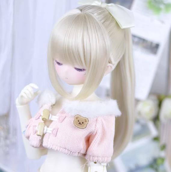 U-4742【Mlin】1/3ドール(頭囲22~23cm)用ウィッグ(7色あり)