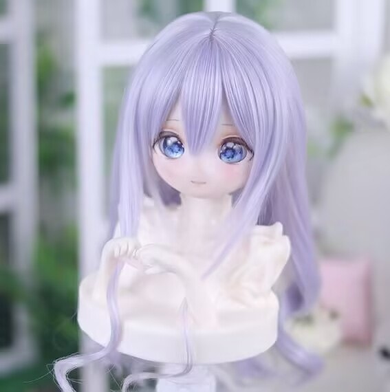 U-4744【Mlin】1/4,1/3ドール(頭囲18~23cm)用ウィッグ(3色あり)