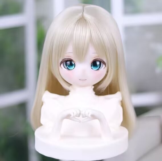 U-4745【Mlin】1/3ドール(頭囲22~23cm)用ウィッグ(5色あり)