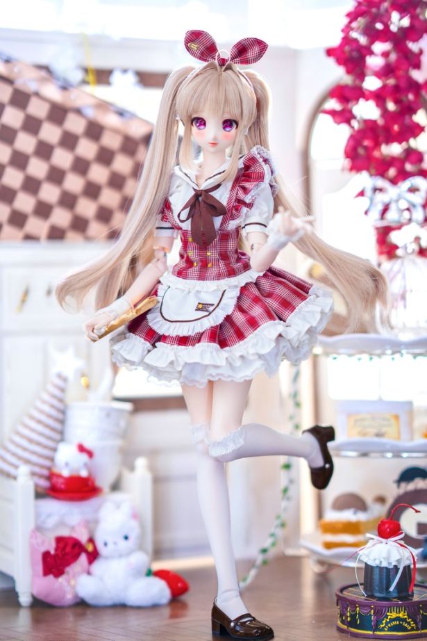 即納品AF11708【mc】1/3ドール用洋服セット(赤色)