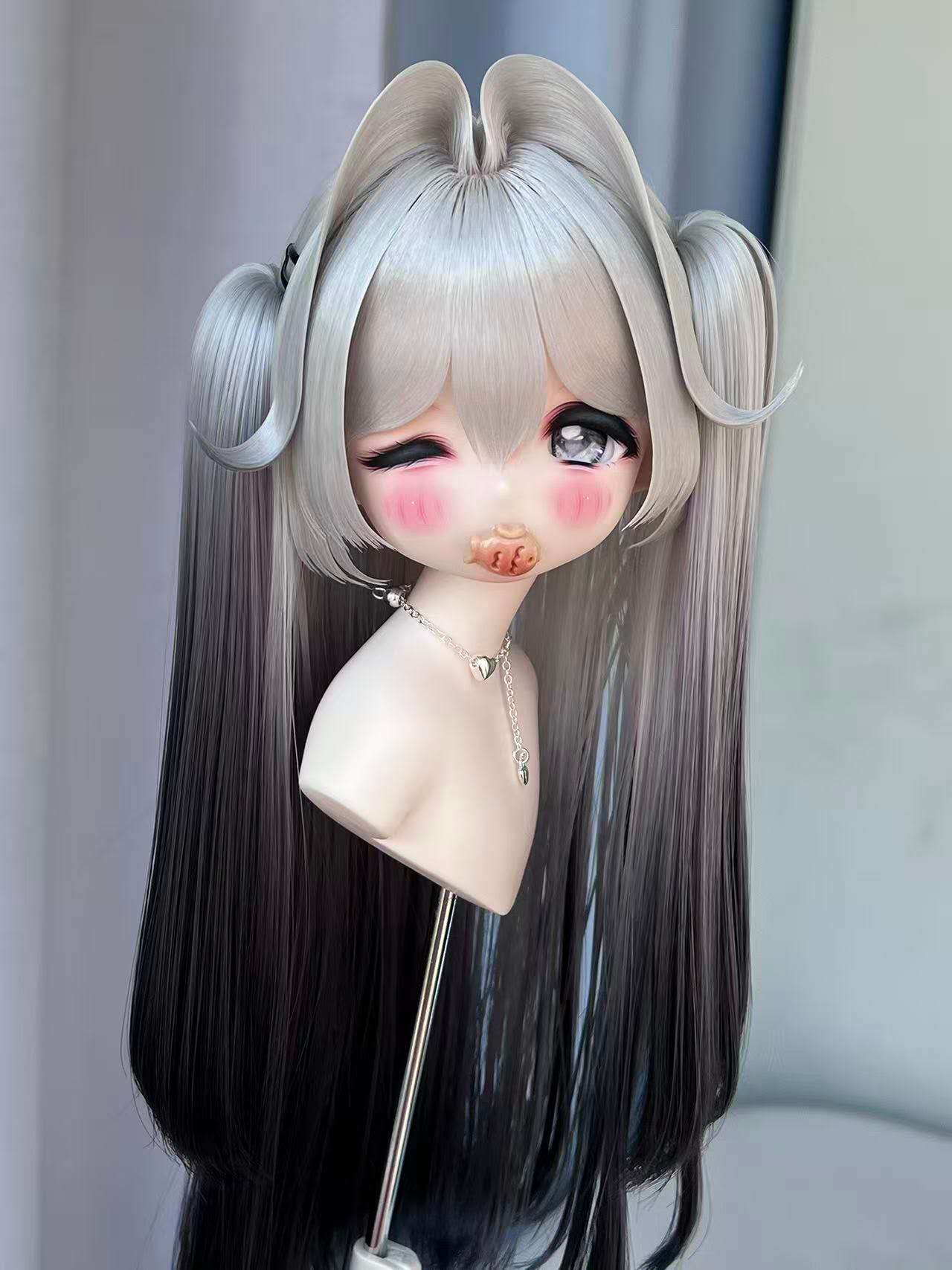 u-gg-38【GG】★グレーテンション自由！1/3ドール(頭囲22~23cm)用ウィッグ