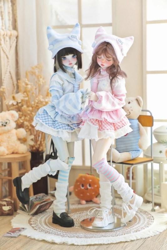 海外ディーラー製 「癒しネコ」MSD MDD服 1/4サイズ着替え（ブッラク） 1/4 海外ディーラー製 ドール服 MDD トップス ねこ 球体関節人形-C1209